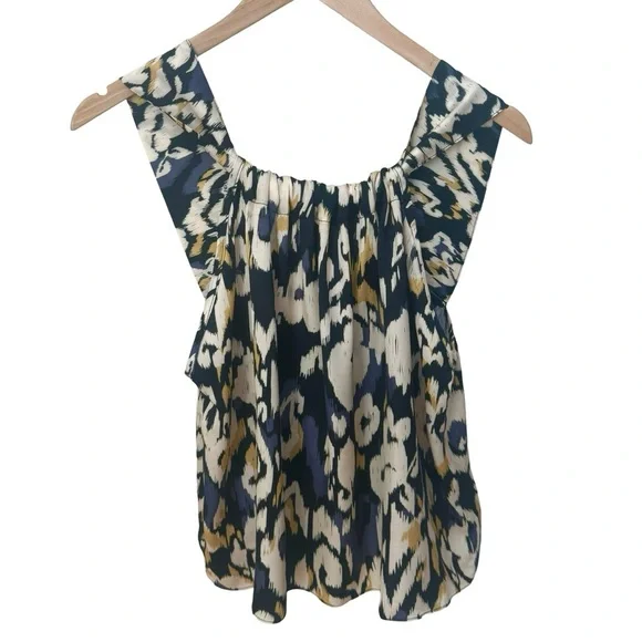 ESPECIA Ikat Tribal Print Sleeveless Top Silky Viscose Size Small - Picture 12 of 16